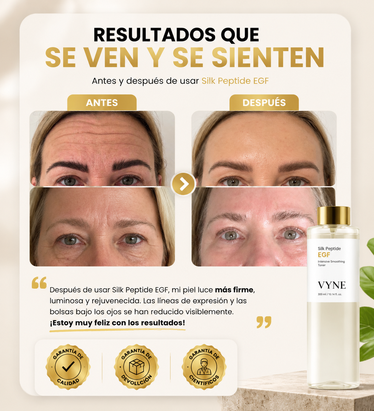Tónico Reafirmante y Suavizante VYNE