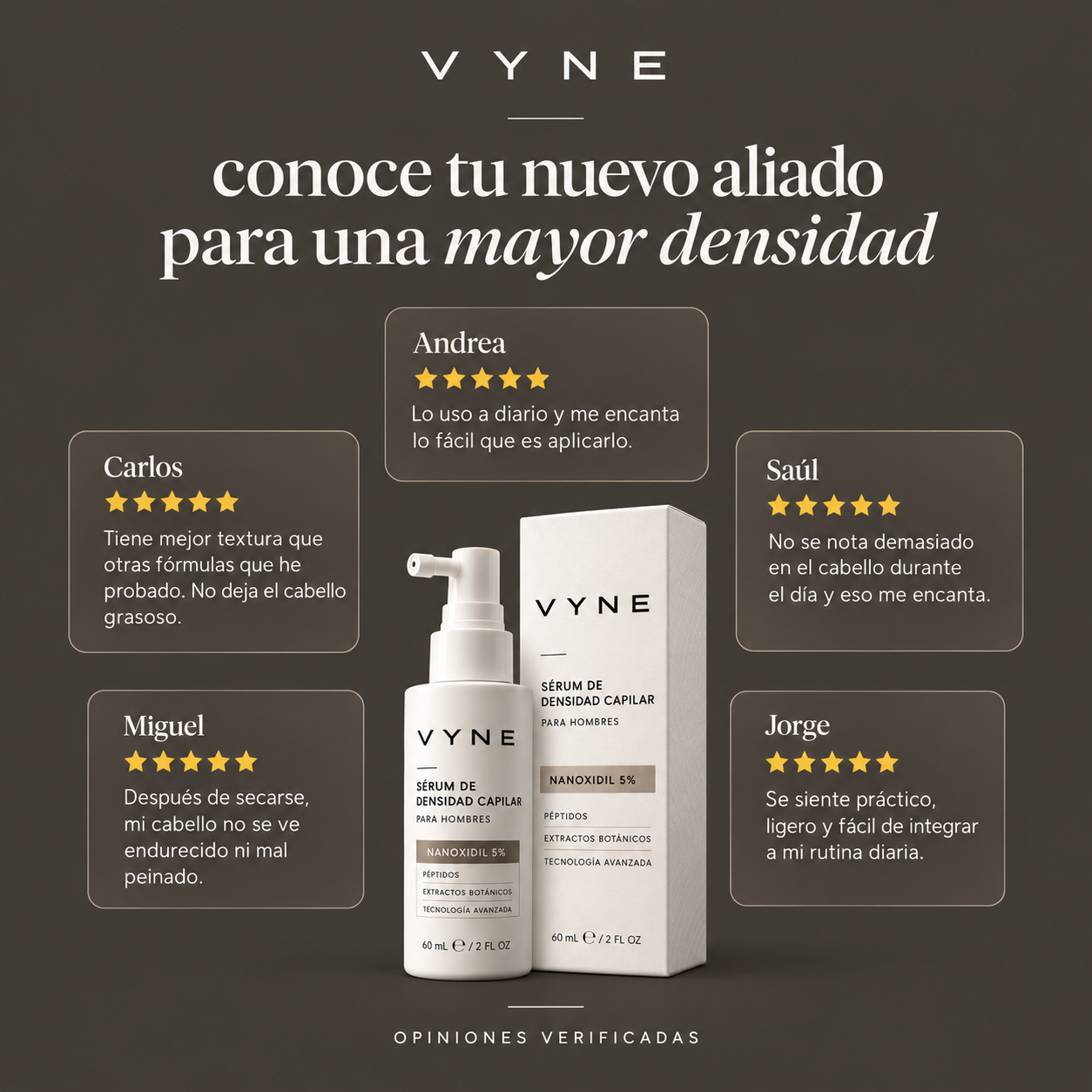 VYNE — Sérum de Densidad Visible para Hombres